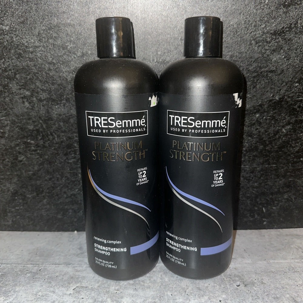 2 Lot TRESemme Expert Selection Platinum Strength Strengthening Shampoo, 25oz